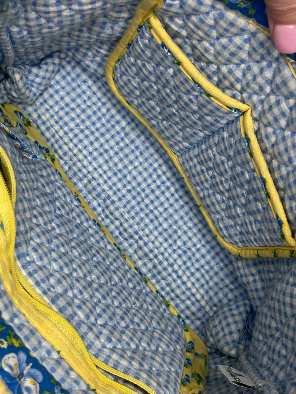 Vera Bradley Vintage Quilted Yellow Floral Katherine Tote - Picture 7 of 12